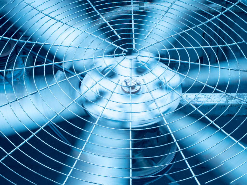 An image of a spinning HVAC unit.