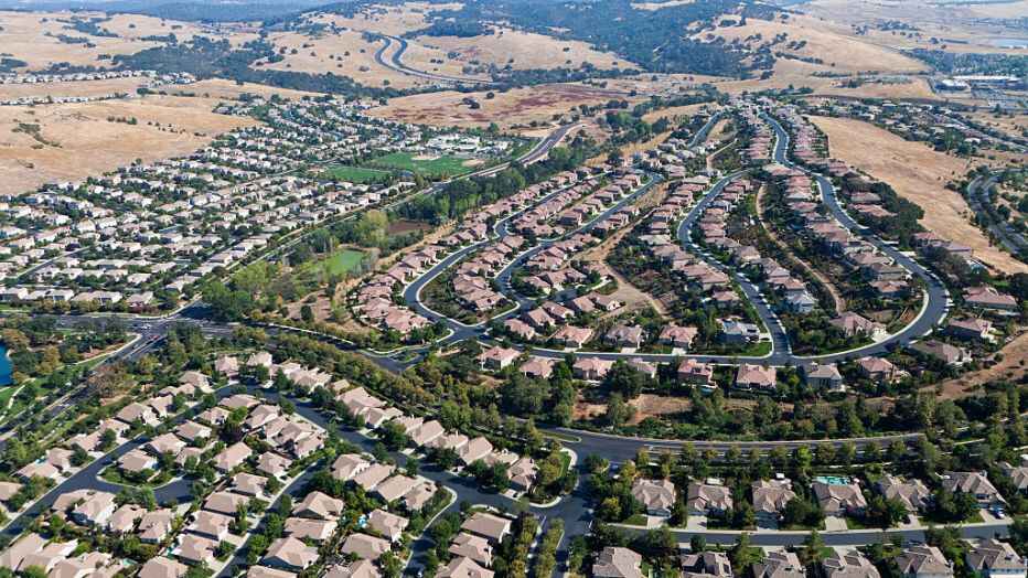 An aerial picture of El Dorado Hills.