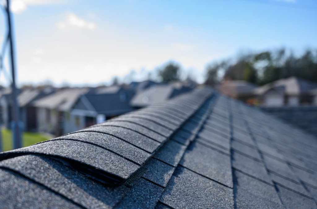 An image showing an asphalt roof.