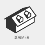 Clipart of a dormer roof.