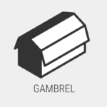 Clipart of a gambrel roof.