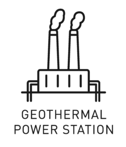 Clipart of a geothermal power station.