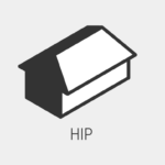 Clipart of a hip roof.