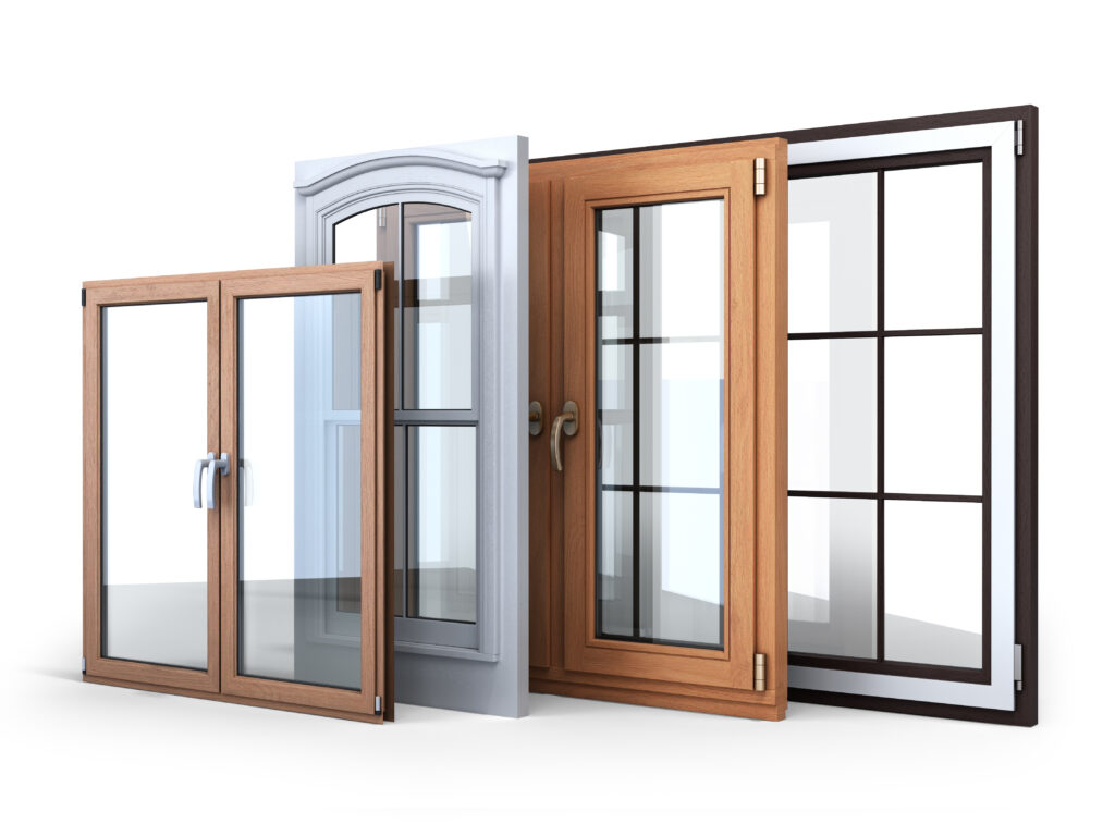 Four types of window frames.