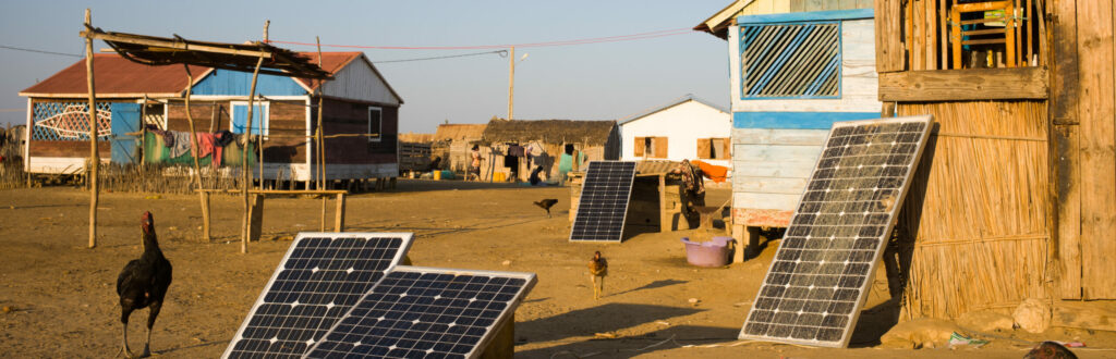 A picture of solar panels in Madagascar.